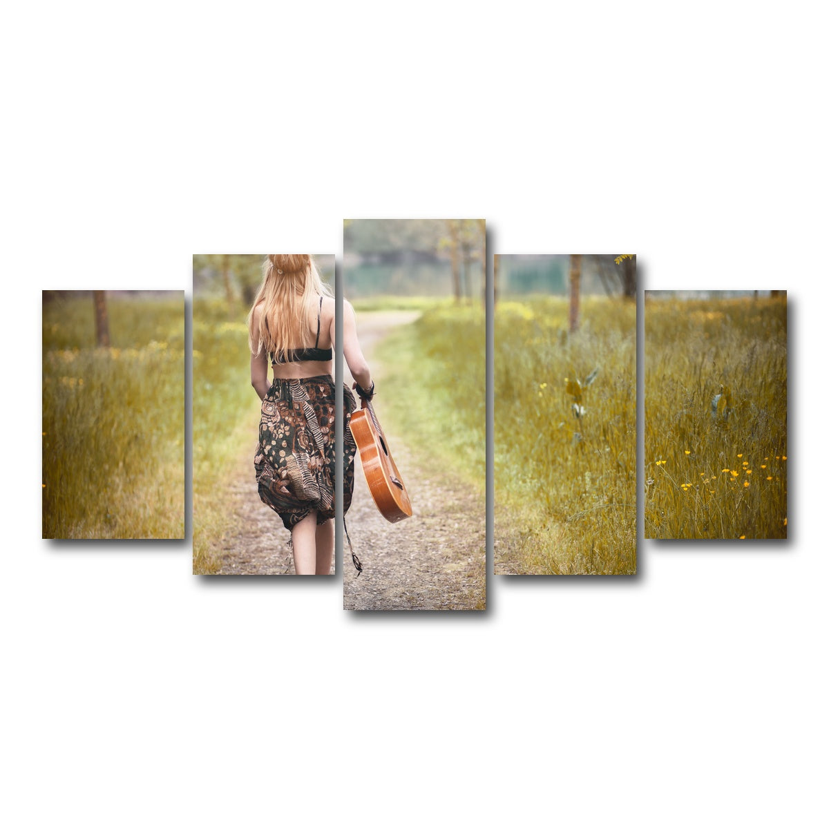 AUTO-MOCKUP WHITE | Hippie woman | 5 Piece | Gallery Wrap Canvas | group=5_normal