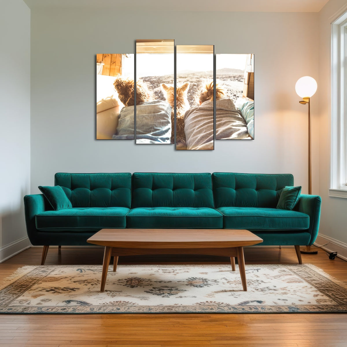 AUTO-MOCKUP ROOM | Hipster couple with cute dog