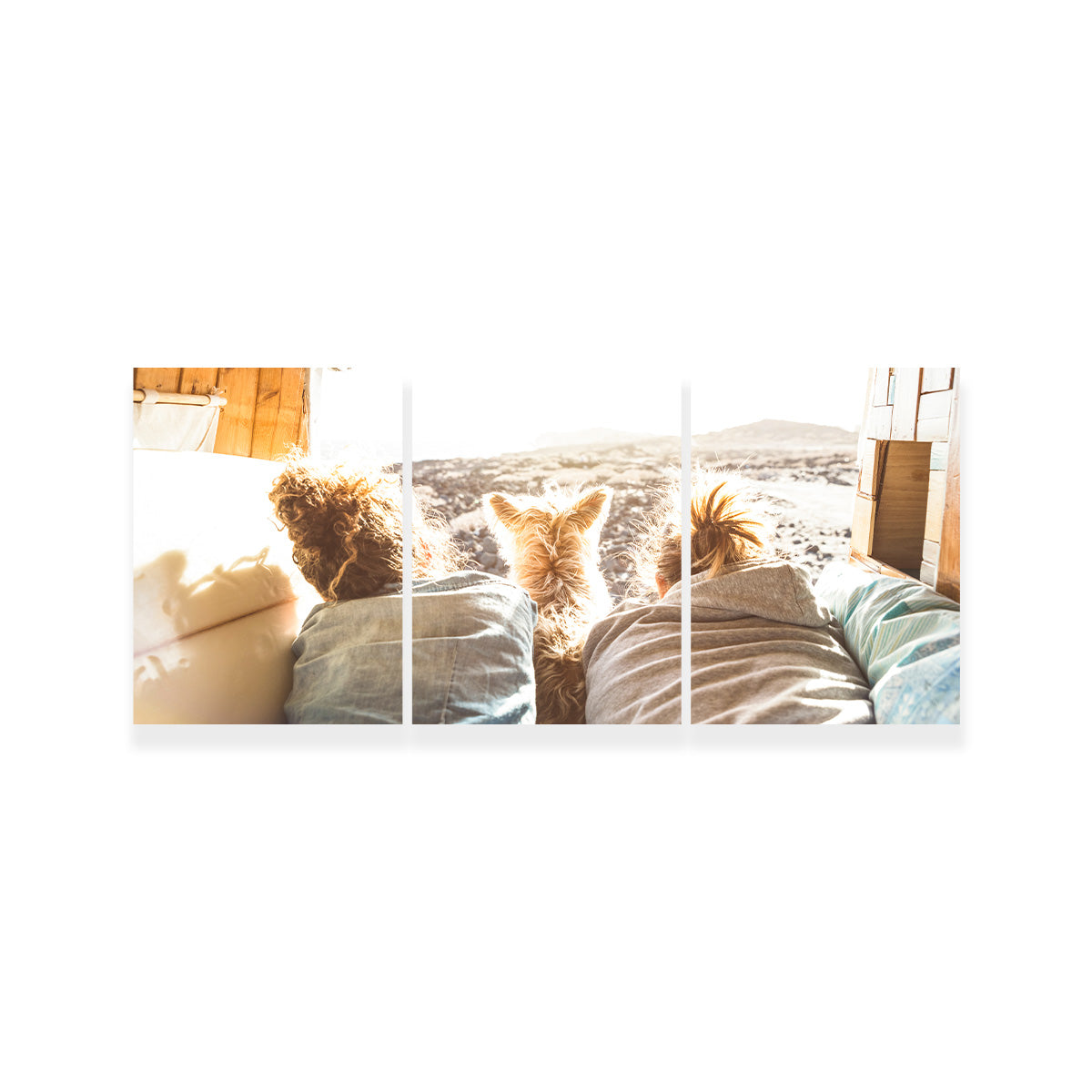 Hipster Couple with Cute Dog Wall Art