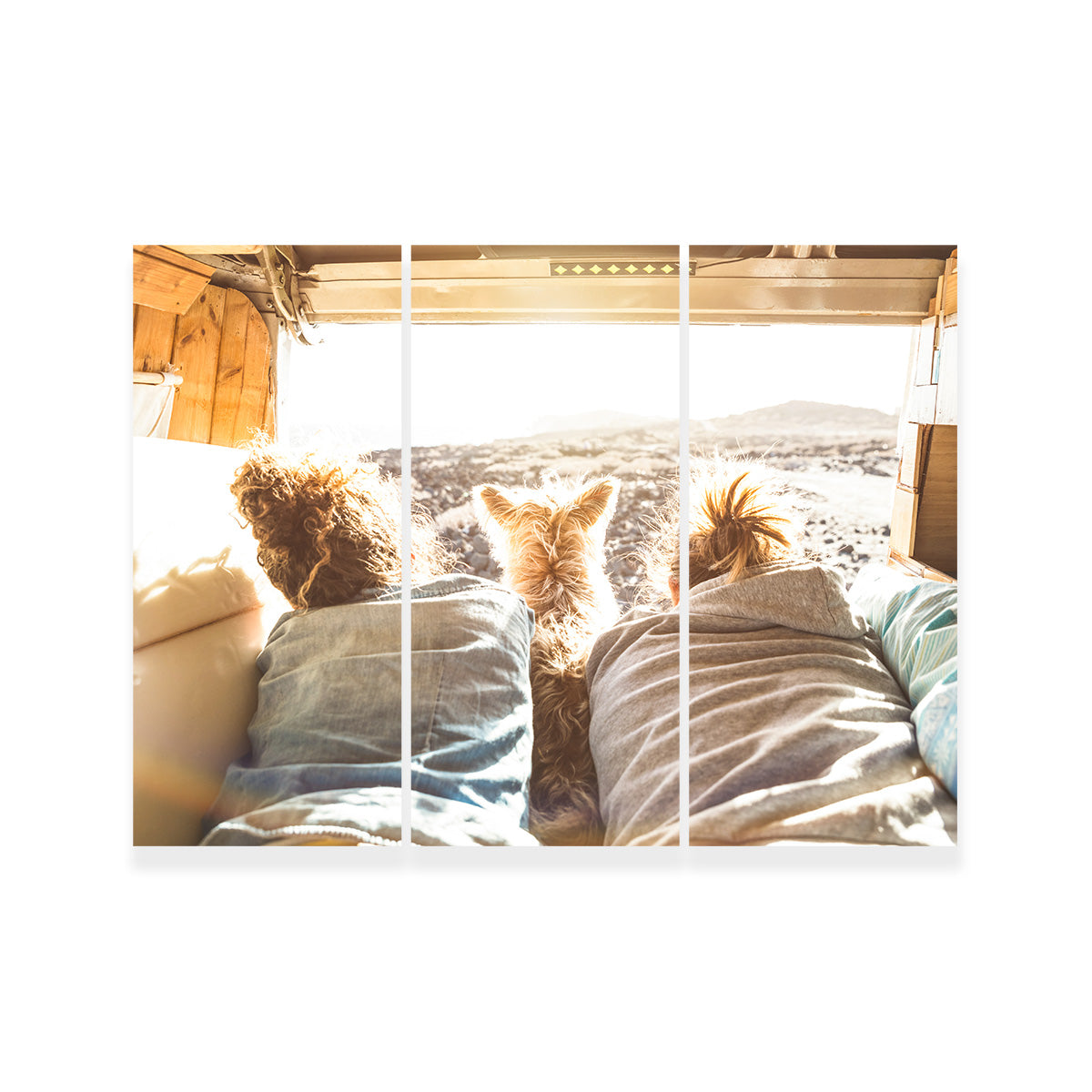 Hipster Couple with Cute Dog Wall Art