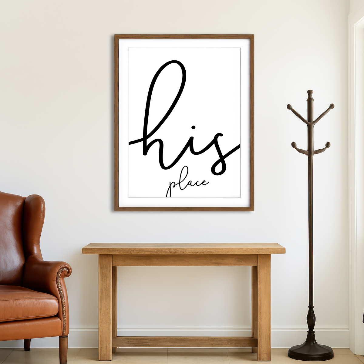 AUTO-MOCKUP ROOM | His Place Wall Art