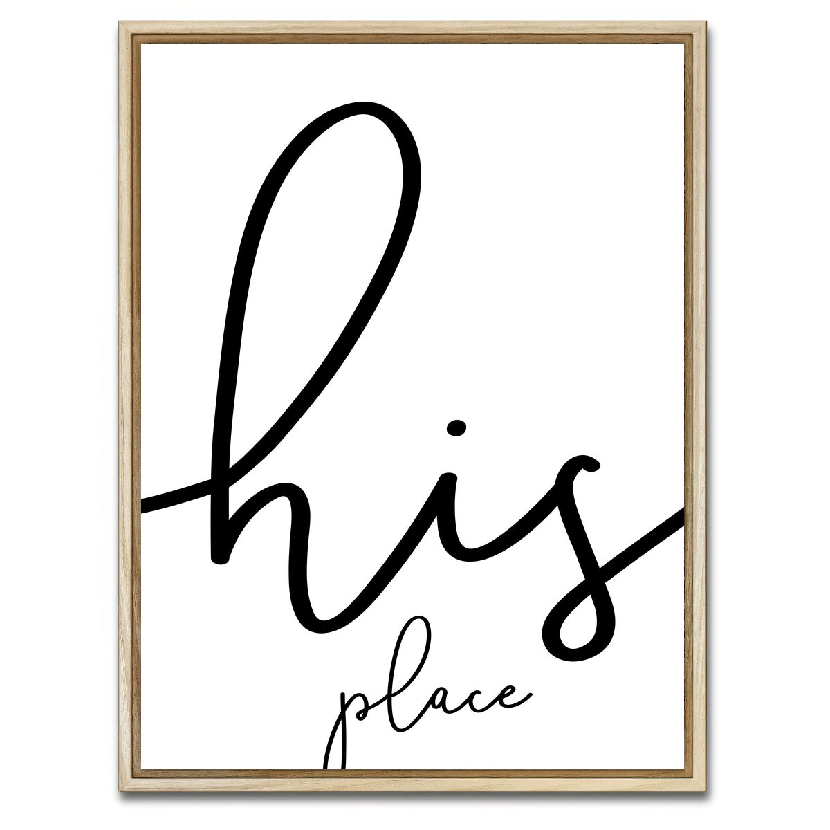 AUTO-MOCKUP WHITE | His place | 1 Piece | Natural Framed Canvas | group=3x4