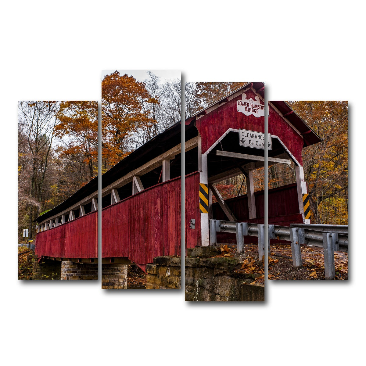 AUTO-MOCKUP WHITE | Historic Lower Humbert Covered Bridge | 4 Piece | Gallery Wrap Canvas | group=4_normal