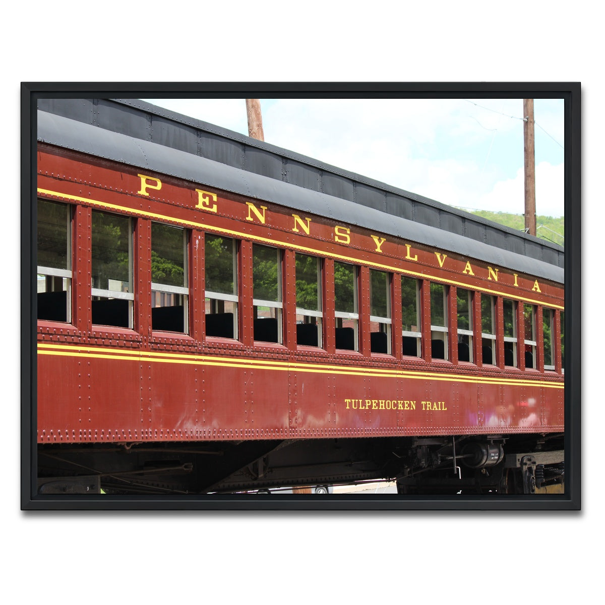AUTO-MOCKUP WHITE | Historic railroad car | 1 Piece | Black Framed Canvas | group=4x3