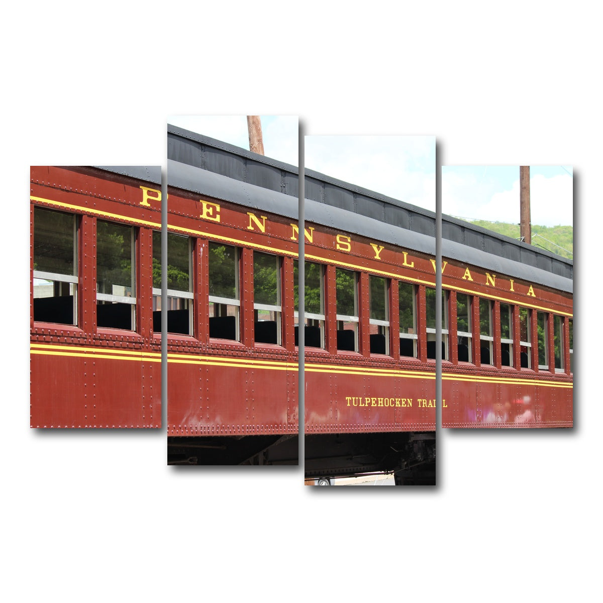 AUTO-MOCKUP WHITE | Historic railroad car | 4 Piece | Gallery Wrap Canvas | group=4_short