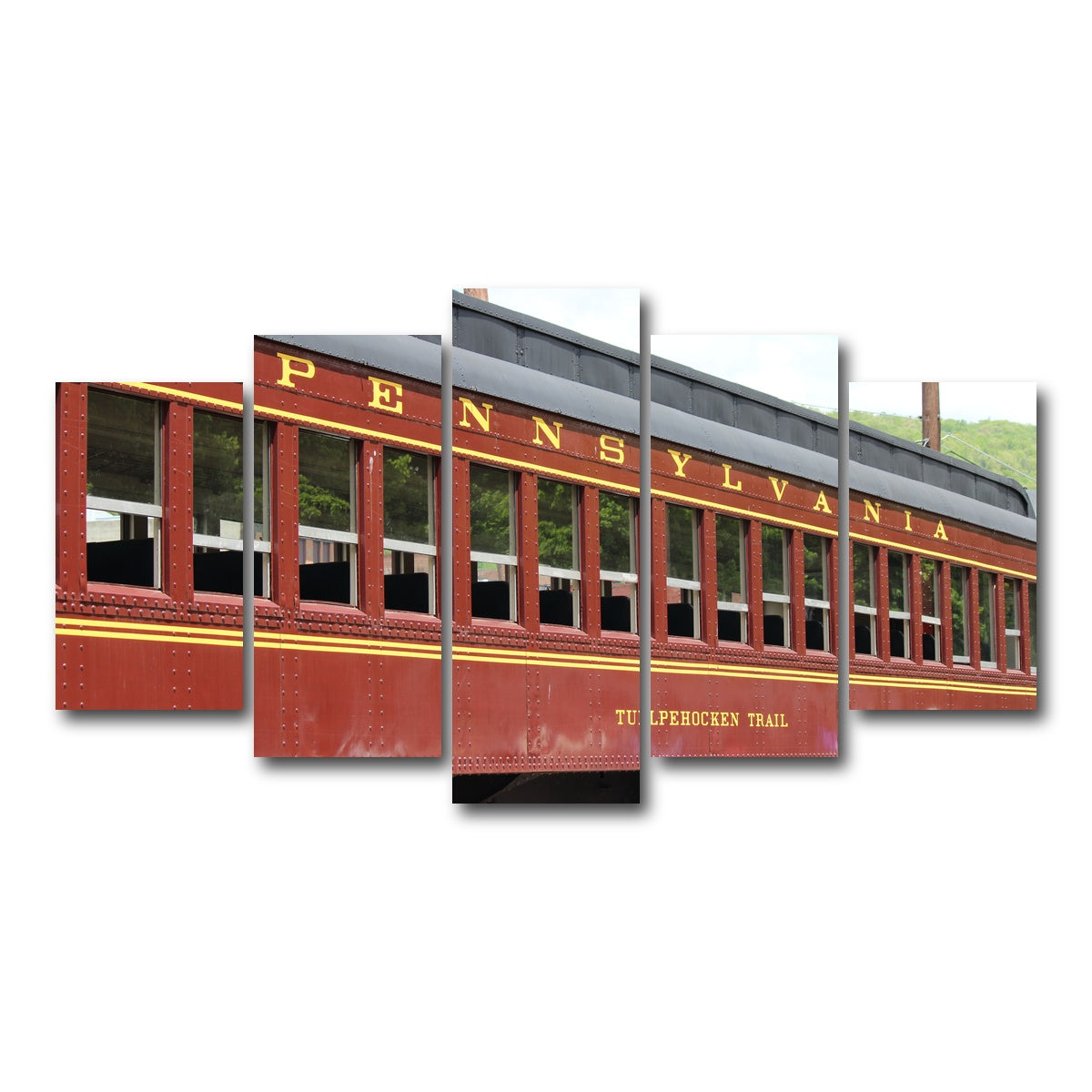 AUTO-MOCKUP WHITE | Historic railroad car | 5 Piece | Gallery Wrap Canvas | group=5_normal