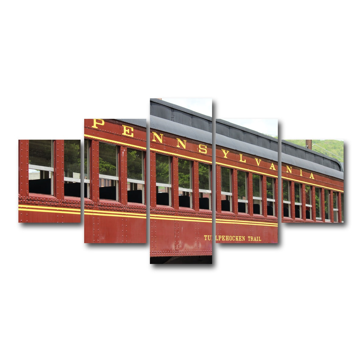 AUTO-MOCKUP WHITE | Historic railroad car | 5 Piece | Gallery Wrap Canvas | group=5_short