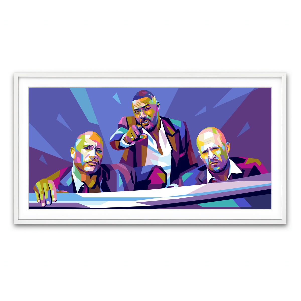 Framed Print 2x1 White