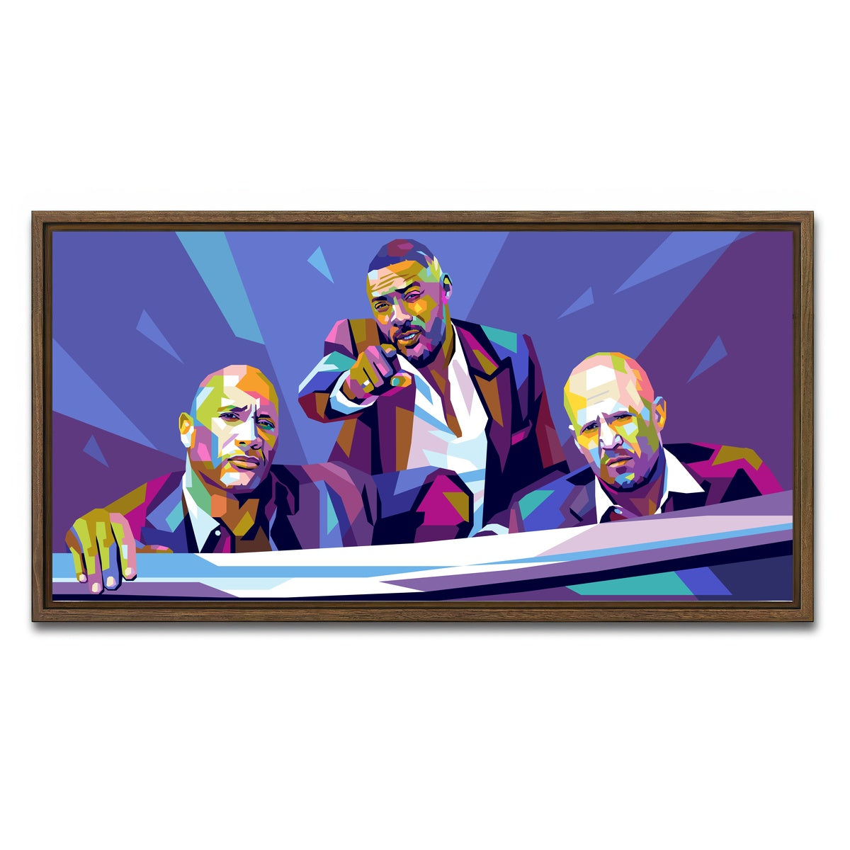 AUTO-MOCKUP WHITE | Hobbs & Shaw | 1 Piece | Walnut Framed Canvas | group=2x1