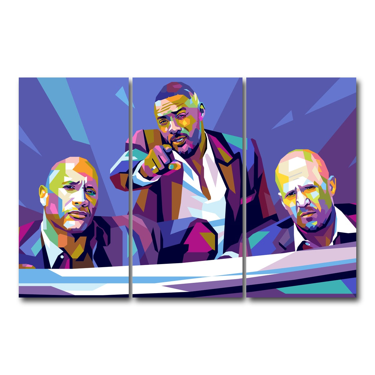 AUTO-MOCKUP WHITE | Hobbs & Shaw | 3 Piece | Gallery Wrap Canvas | group=12x24