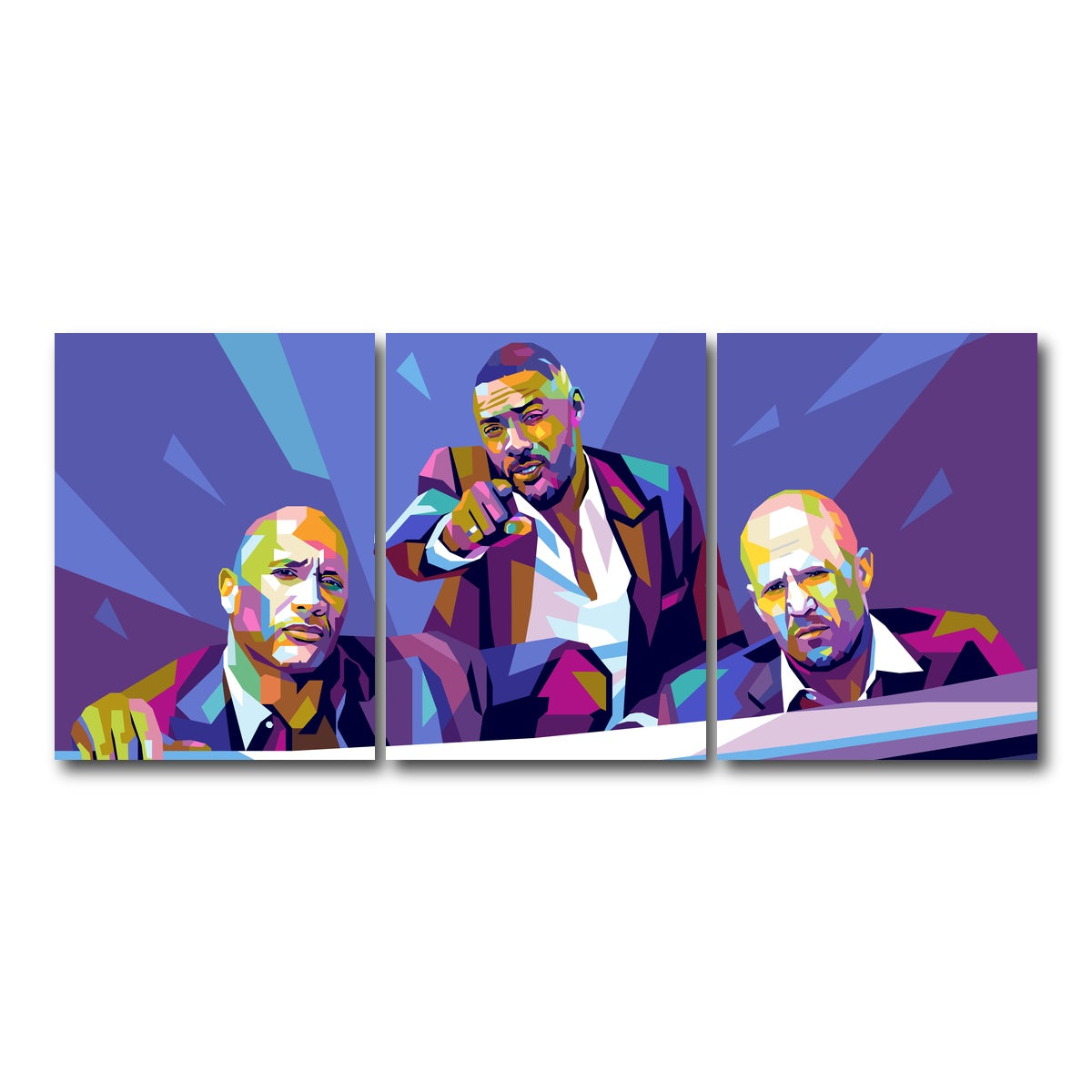 AUTO-MOCKUP WHITE | Hobbs & Shaw | 3 Piece | Gallery Wrap Canvas | group=18x24