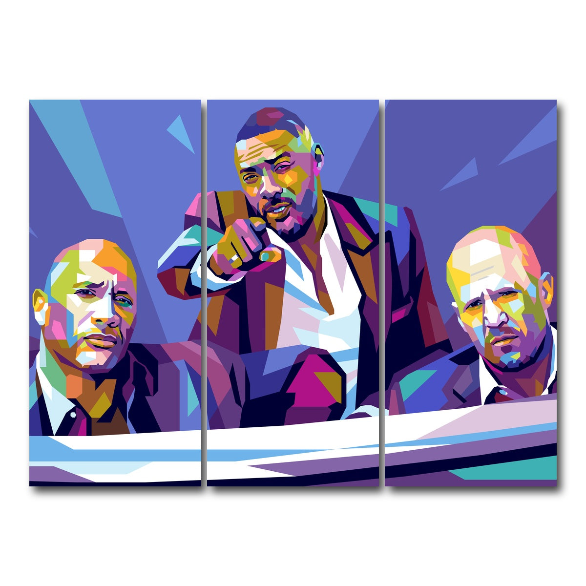 AUTO-MOCKUP WHITE | Hobbs & Shaw | 3 Piece | Gallery Wrap Canvas | group=8x18