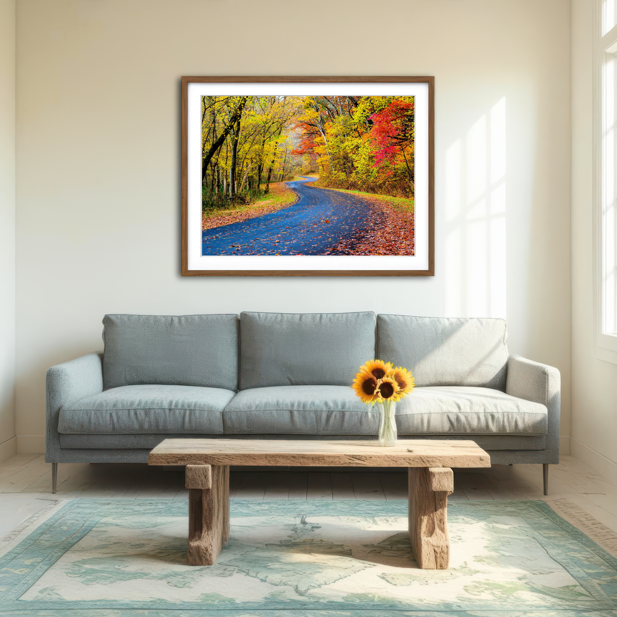 AUTO-MOCKUP ROOM | Hocking Hills fall foliage Wall Art