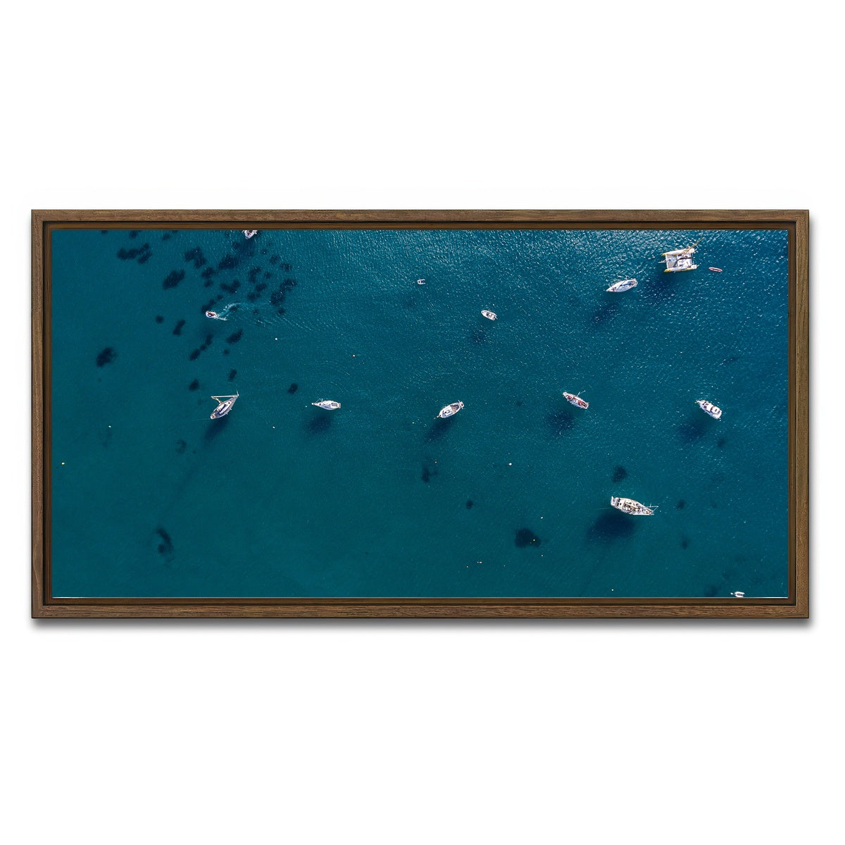 AUTO-MOCKUP WHITE | Holiday on the Water | 1 Piece | Walnut Framed Canvas | group=2x1