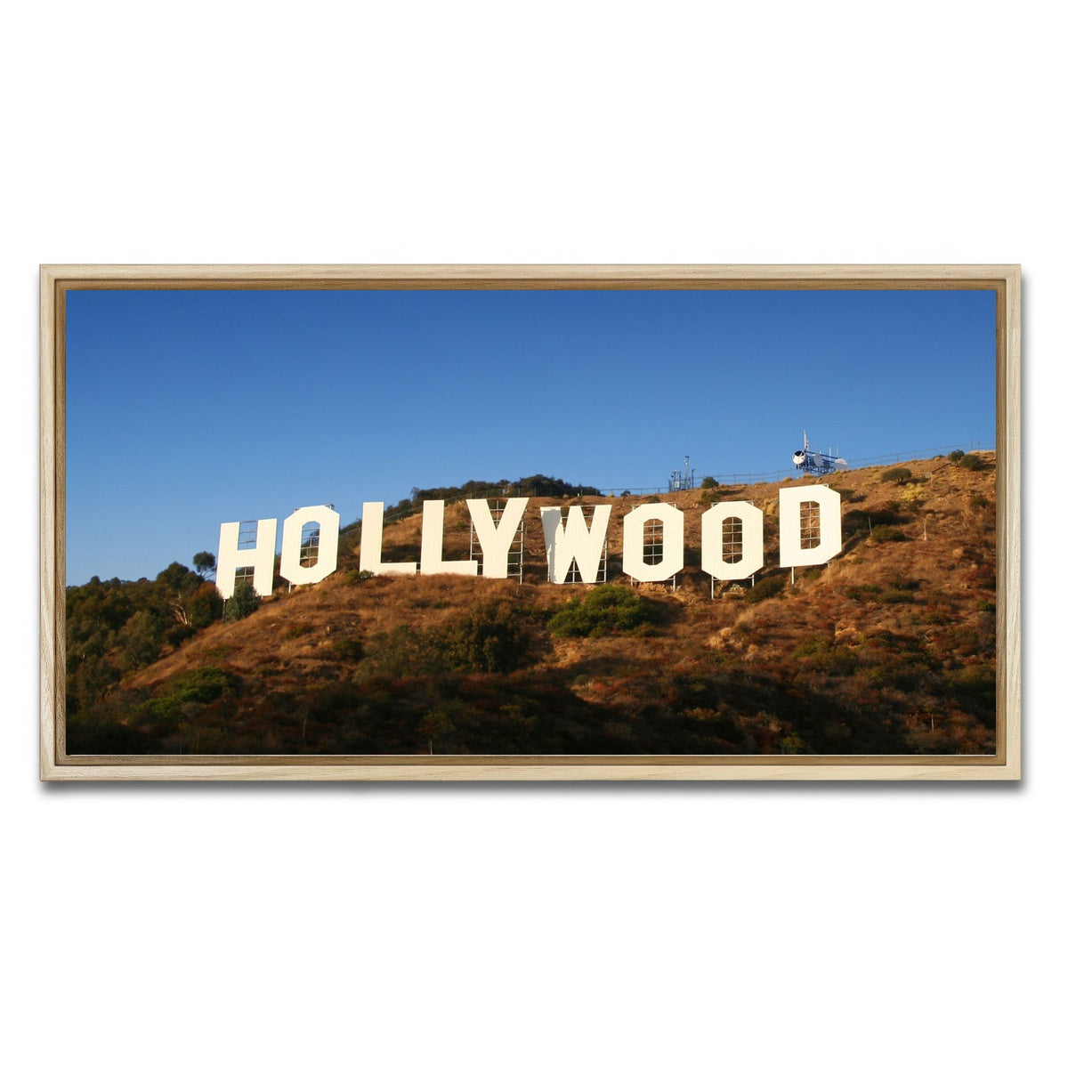 AUTO-MOCKUP WHITE | Hollywood Sign | 1 Piece | Natural Framed Canvas | group=2x1