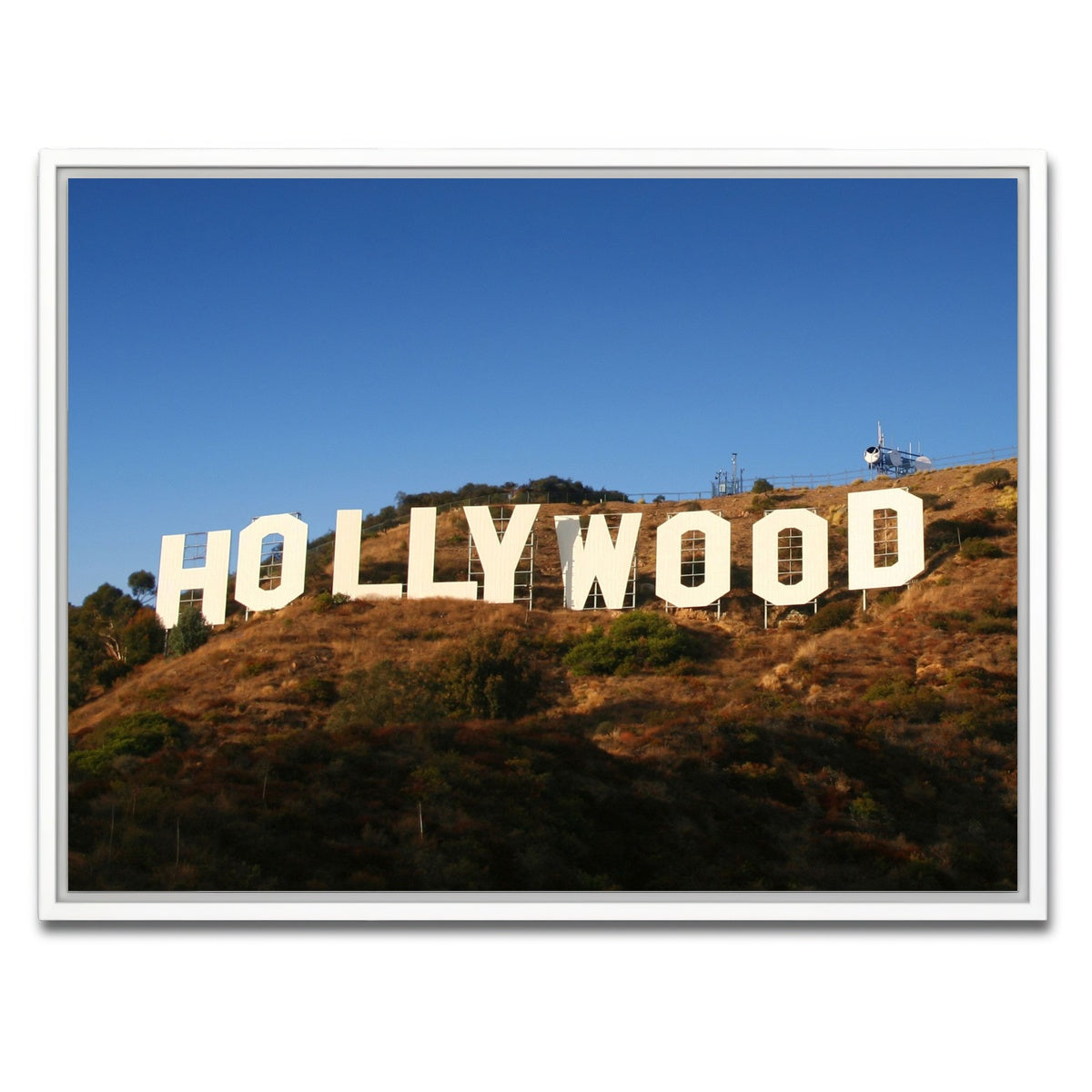 AUTO-MOCKUP WHITE | Hollywood Sign | 1 Piece | White Framed Canvas | group=4x3