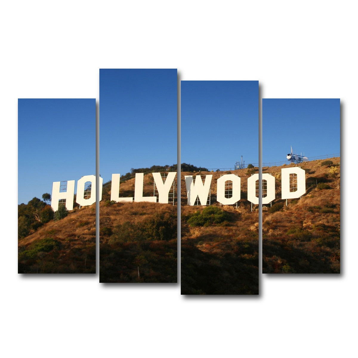 AUTO-MOCKUP WHITE | Hollywood Sign | 4 Piece | Gallery Wrap Canvas | group=4_normal