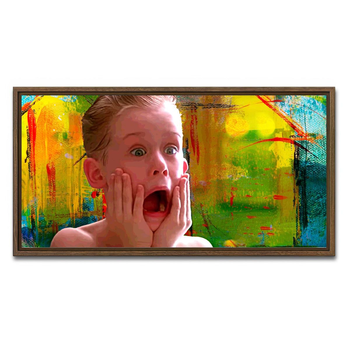 AUTO-MOCKUP WHITE | Home Alone Aftershave | 1 Piece | Walnut Framed Canvas | group=2x1