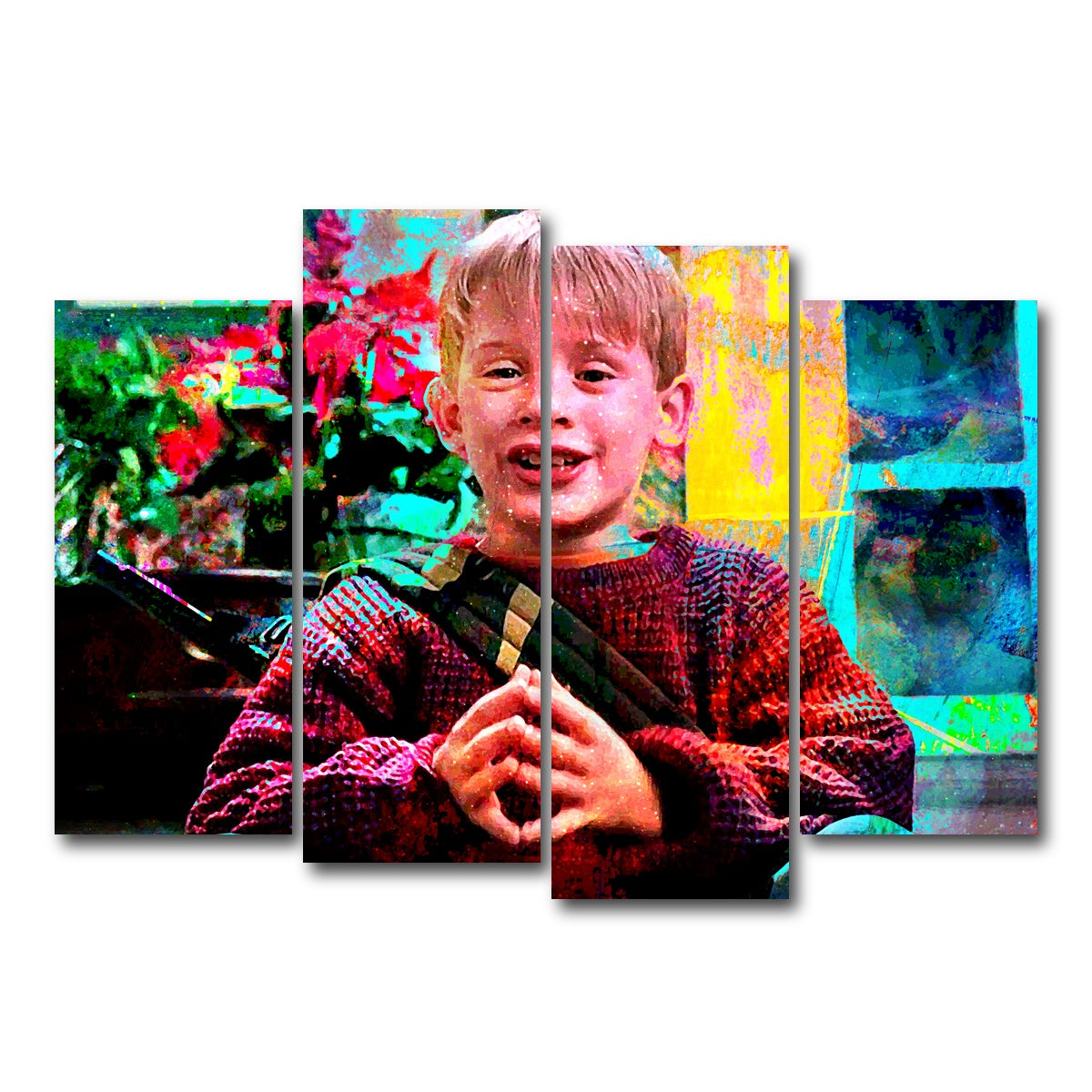 AUTO-MOCKUP WHITE | Home Alone | 4 Piece | Gallery Wrap Canvas | group=4_normal