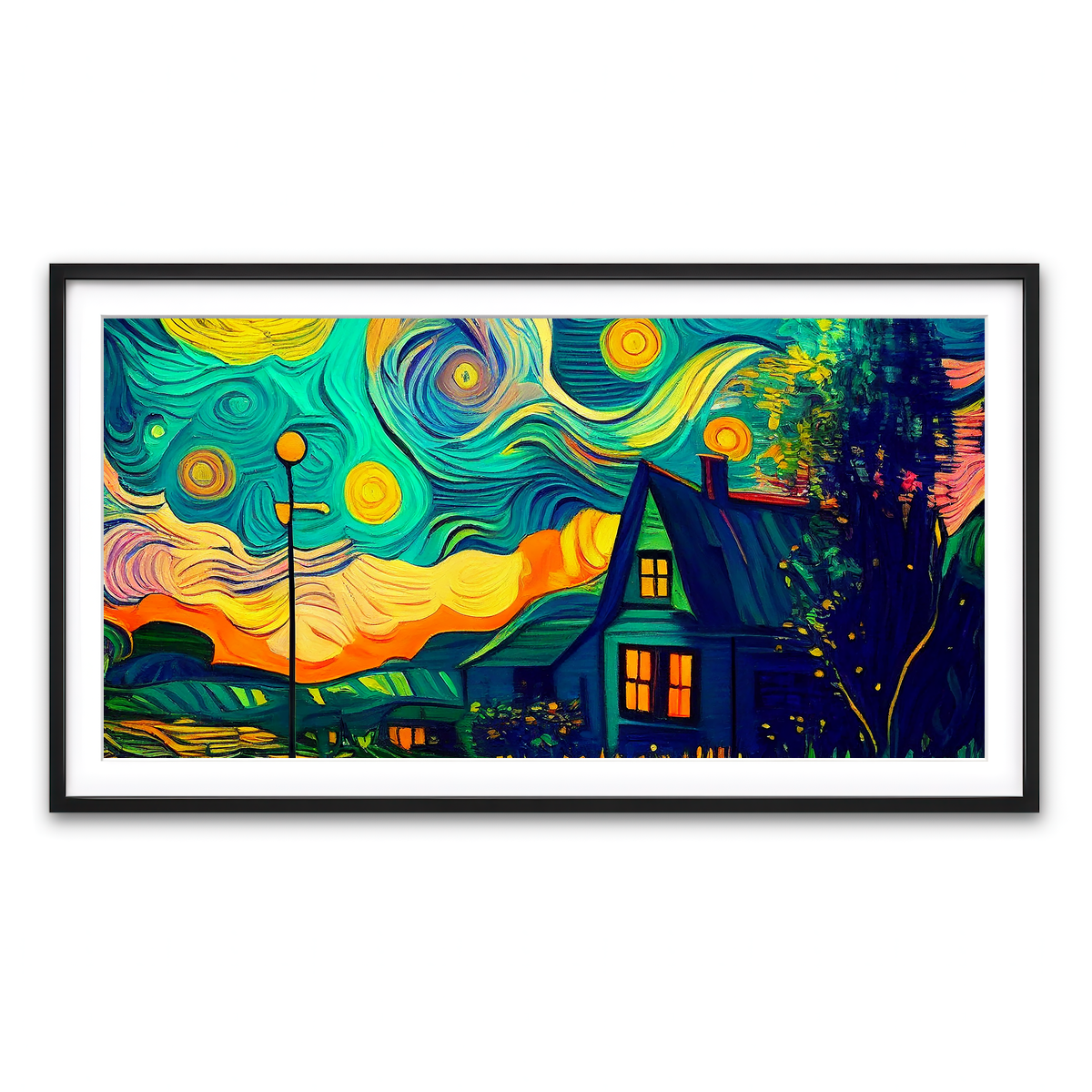 Framed Print 2x1 Black