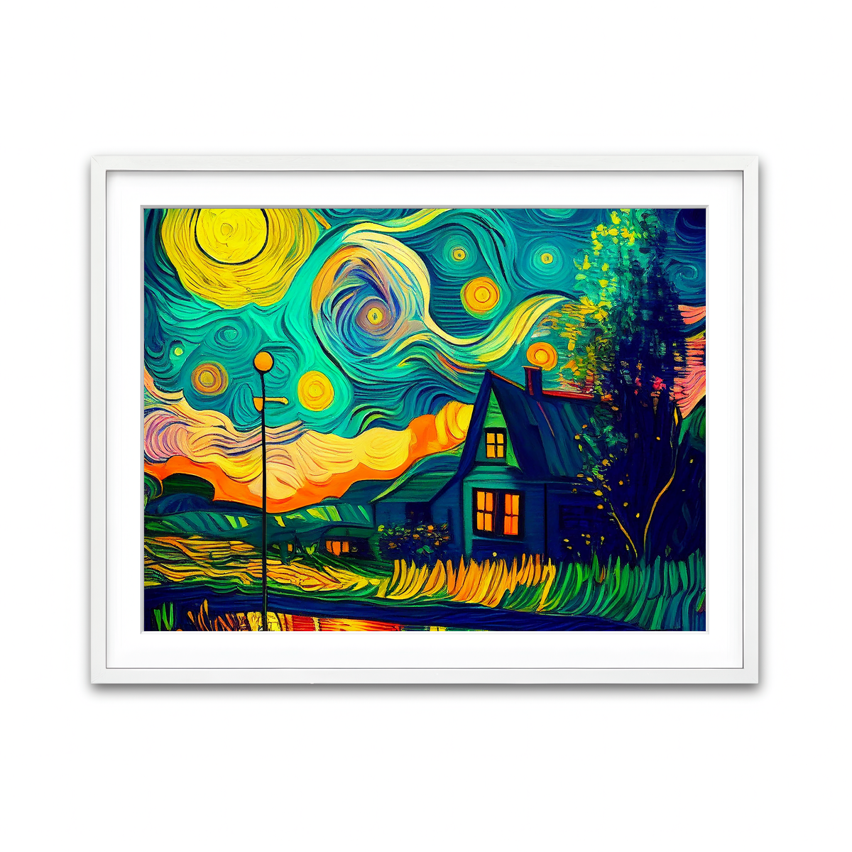 Framed Print 4x3 White