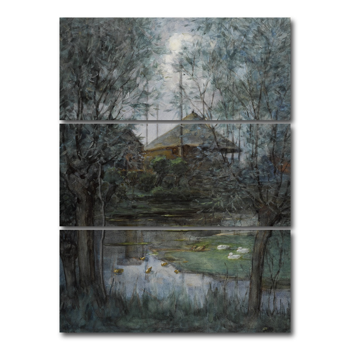 AUTO-MOCKUP WHITE | Hooischelf | 3 Piece | Gallery Wrap Canvas | group=8x18_stacked