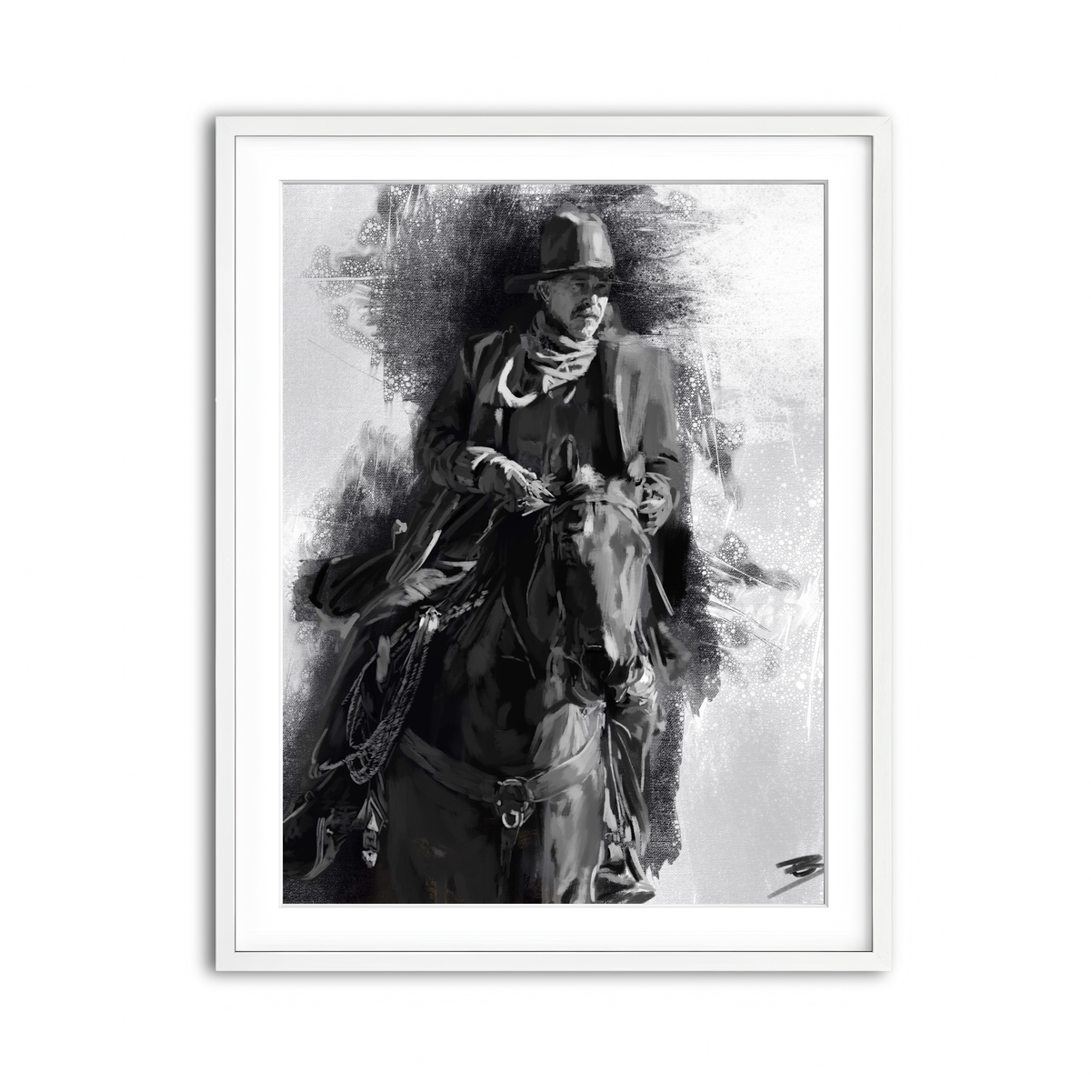 Framed Print 3x4 White