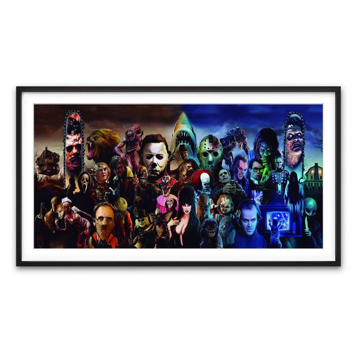 Framed Print 2x1 Black