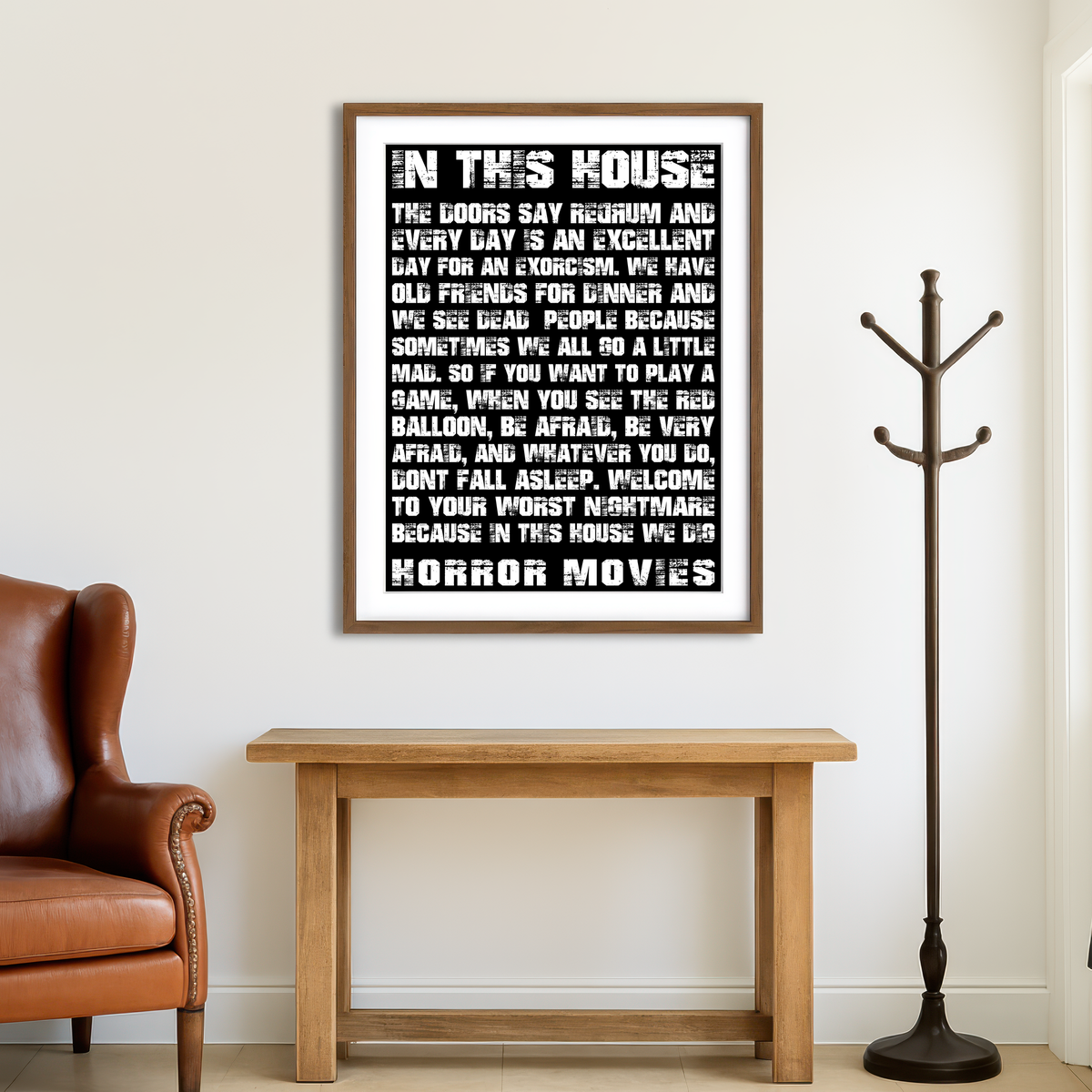 AUTO-MOCKUP ROOM | Horror House Wall Art