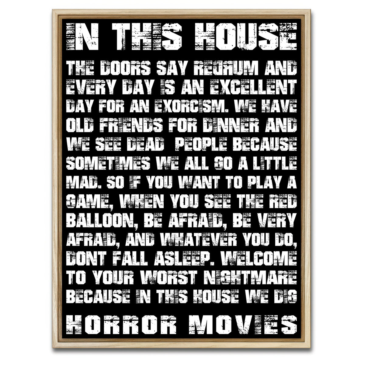 AUTO-MOCKUP WHITE | Horror House | 1 Piece | Natural Framed Canvas | group=3x4