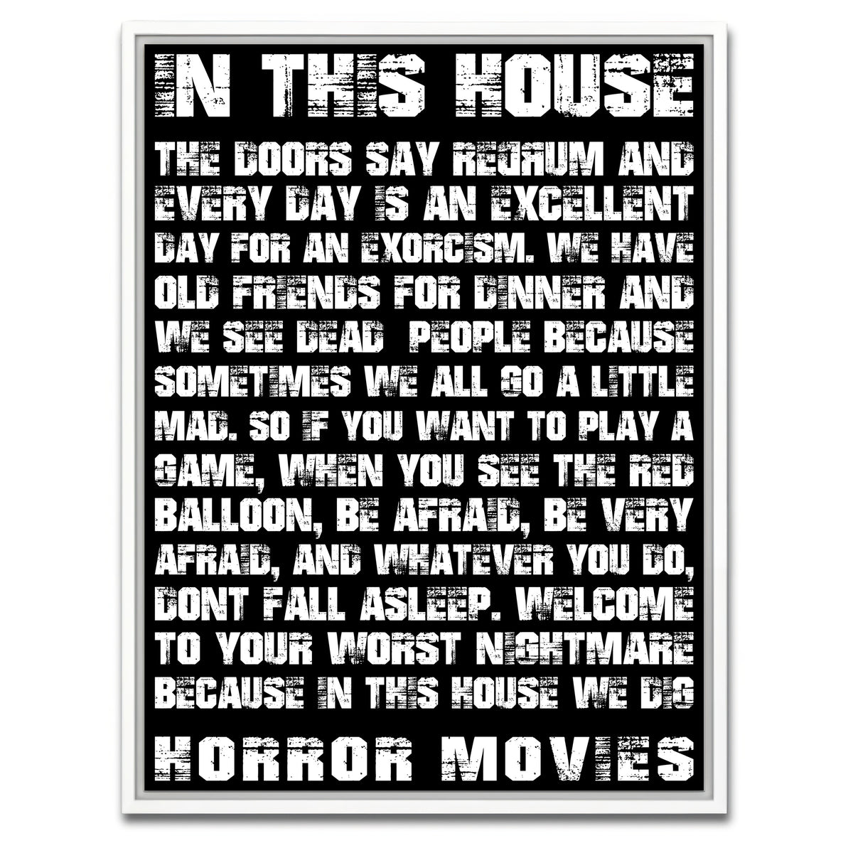 AUTO-MOCKUP WHITE | Horror House | 1 Piece | White Framed Canvas | group=3x4