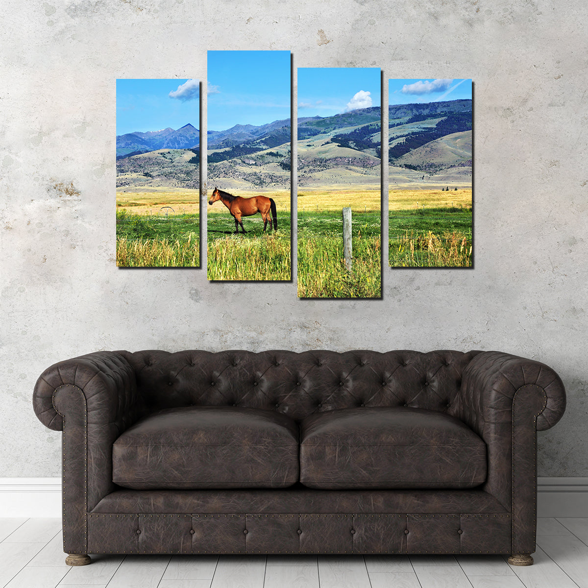 Horse Grazes in Paradise Valley Wall Art