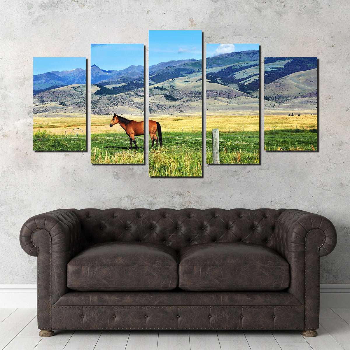 Horse Grazes in Paradise Valley Wall Art