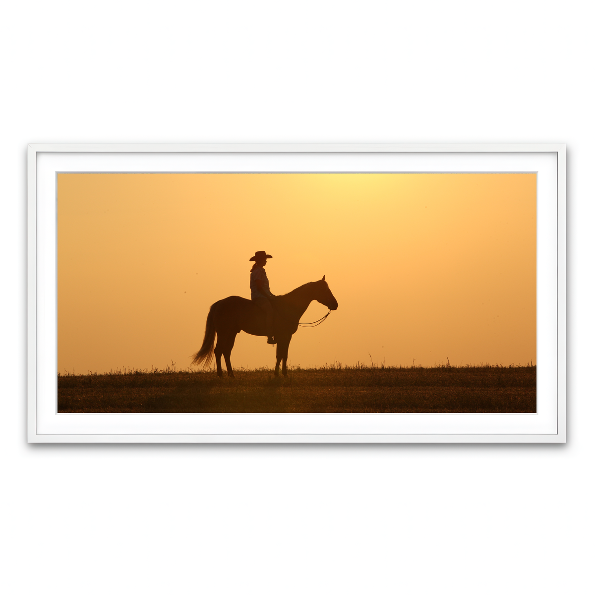 Framed Print 2x1 White