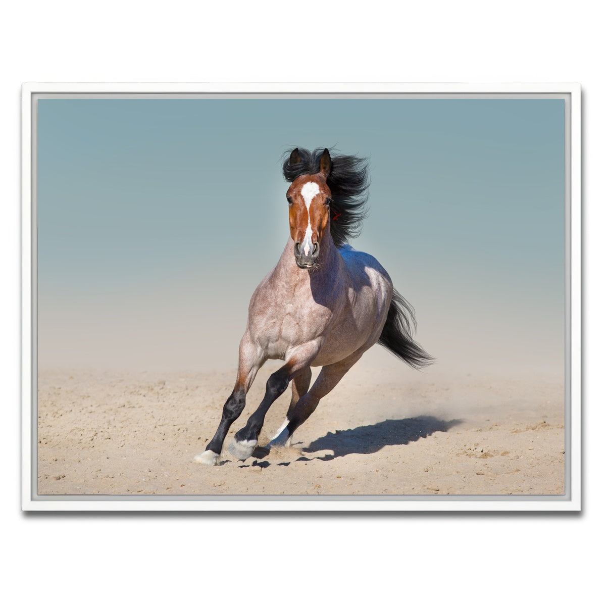 AUTO-MOCKUP WHITE | Horse Desert Run | 1 Piece | White Framed Canvas | group=4x3