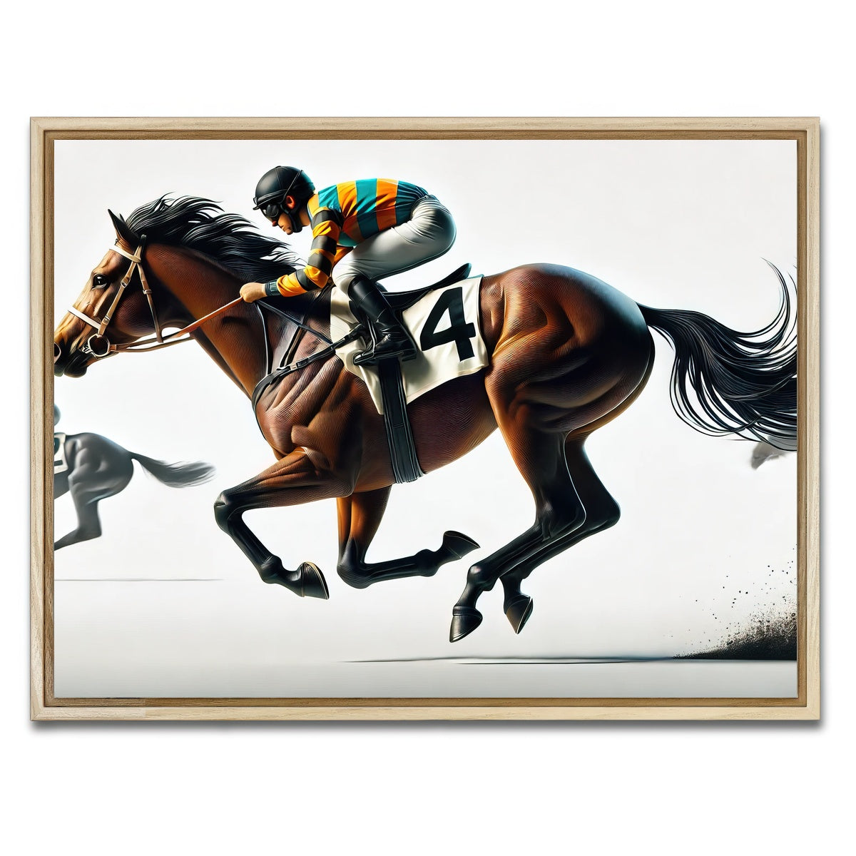AUTO-MOCKUP WHITE | Horse Racing | 1 Piece | Natural Framed Canvas | group=4x3
