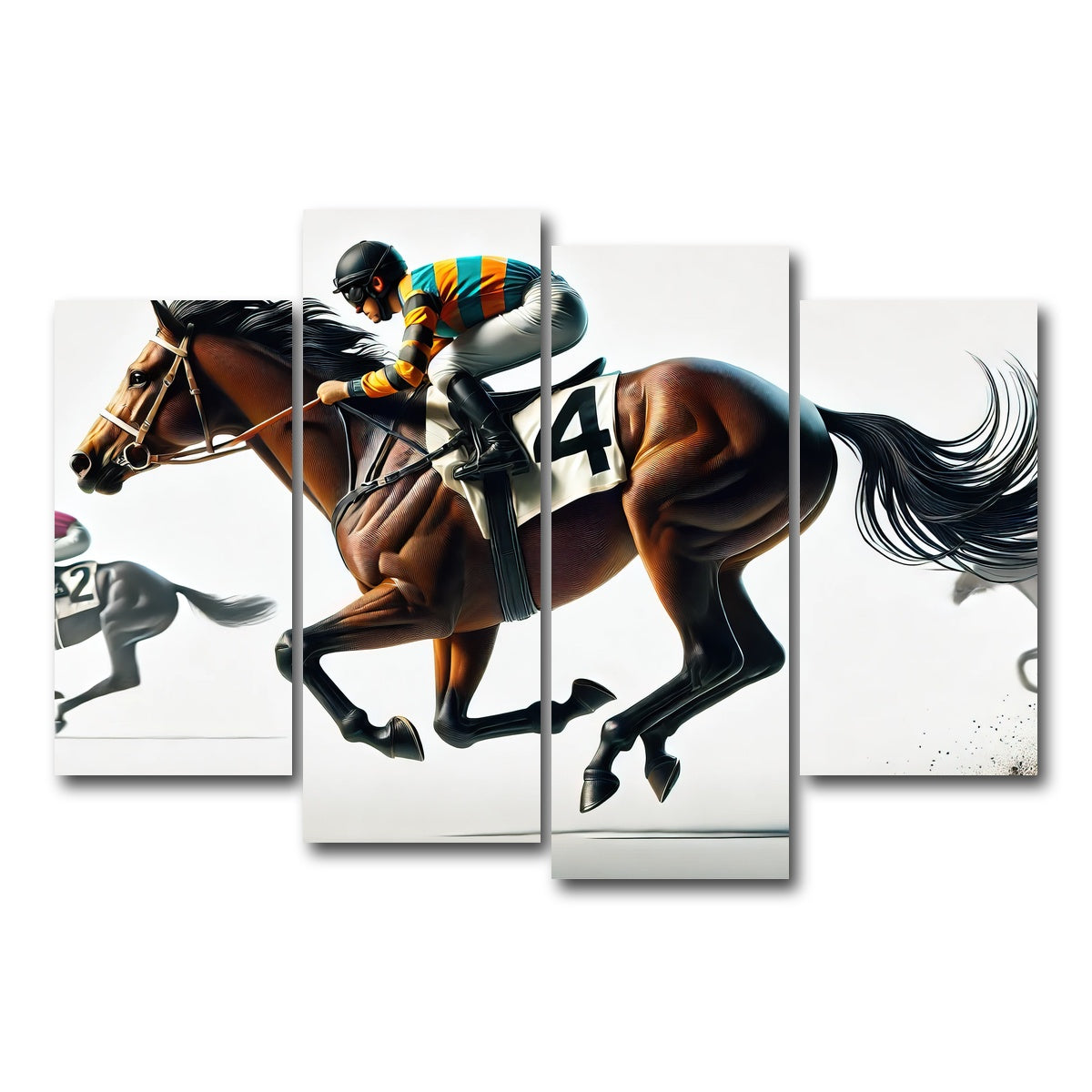 AUTO-MOCKUP WHITE | Horse Racing | 4 Piece | Gallery Wrap Canvas | group=4_short