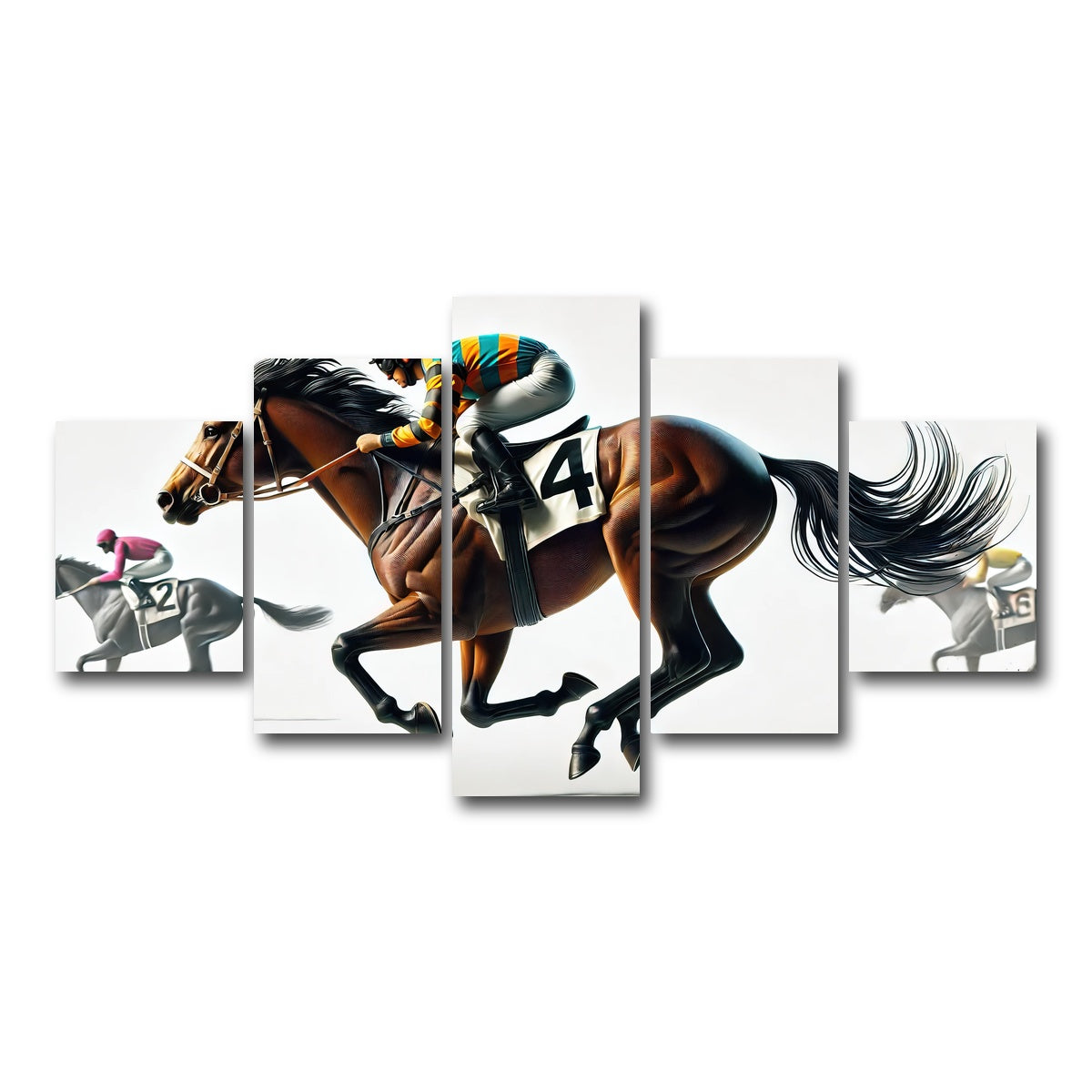 AUTO-MOCKUP WHITE | Horse Racing | 5 Piece | Gallery Wrap Canvas | group=5_short
