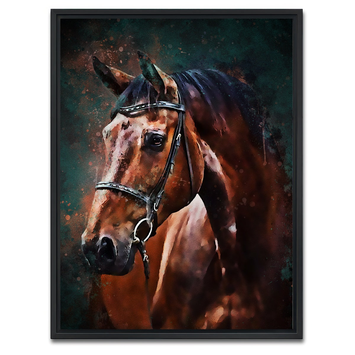 AUTO-MOCKUP WHITE | Horse | 1 Piece | Black Framed Canvas | group=3x4