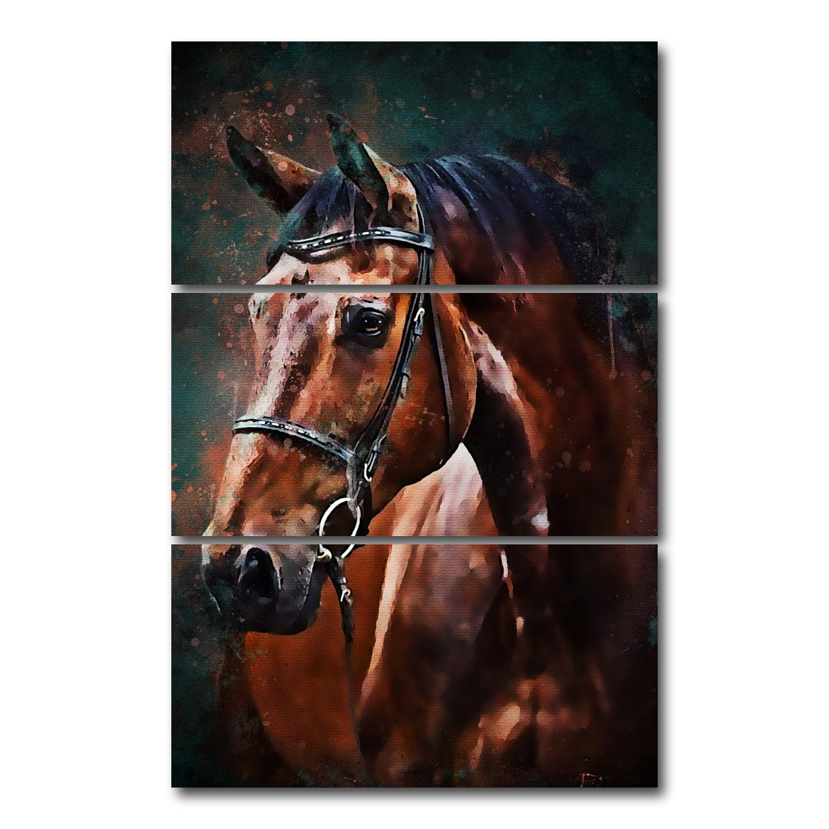 AUTO-MOCKUP WHITE | Horse | 3 Piece | Gallery Wrap Canvas | group=12x24_stacked