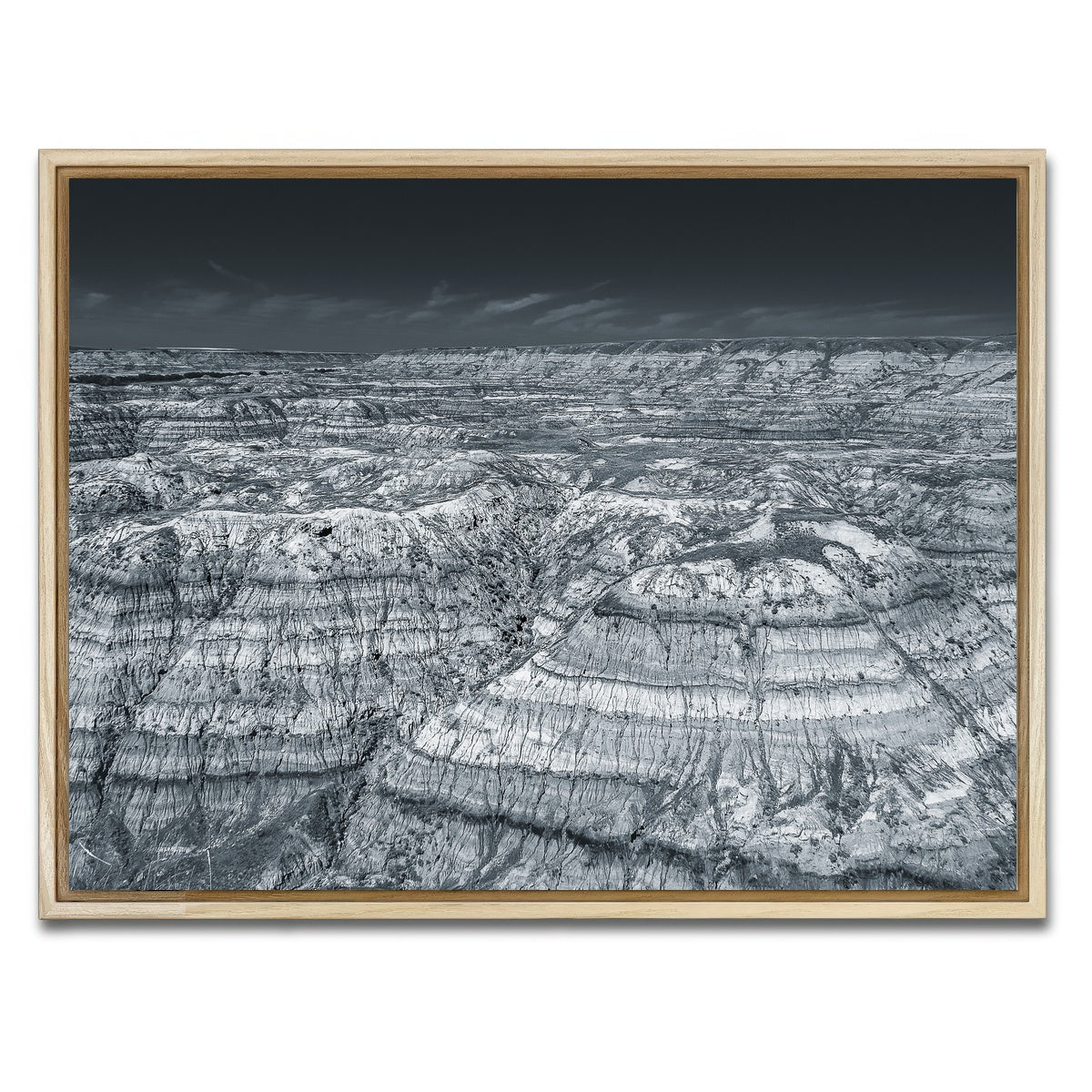 AUTO-MOCKUP WHITE | Horseshoe Canyon Alberta | 1 Piece | Natural Framed Canvas | group=4x3