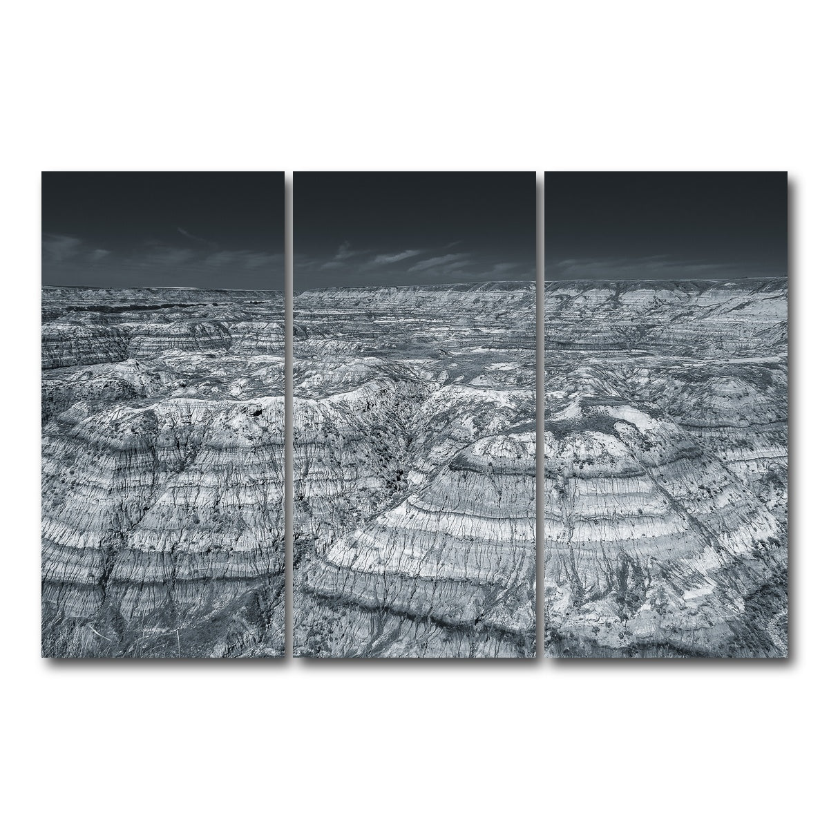 AUTO-MOCKUP WHITE | Horseshoe Canyon Alberta | 3 Piece | Gallery Wrap Canvas | group=12x24