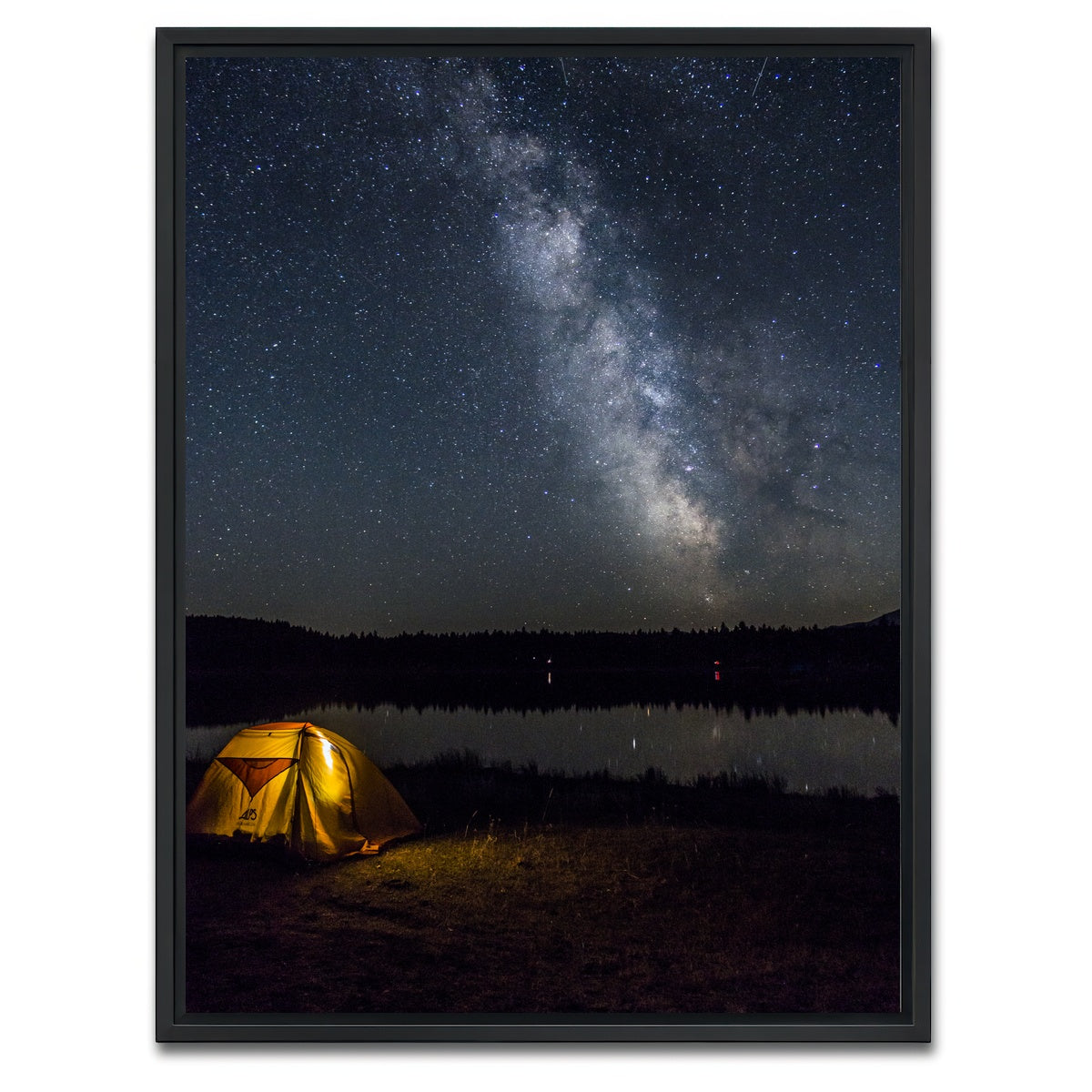 AUTO-MOCKUP WHITE | Horseshoe Lake Milky Way | 1 Piece | Black Framed Canvas | group=3x4