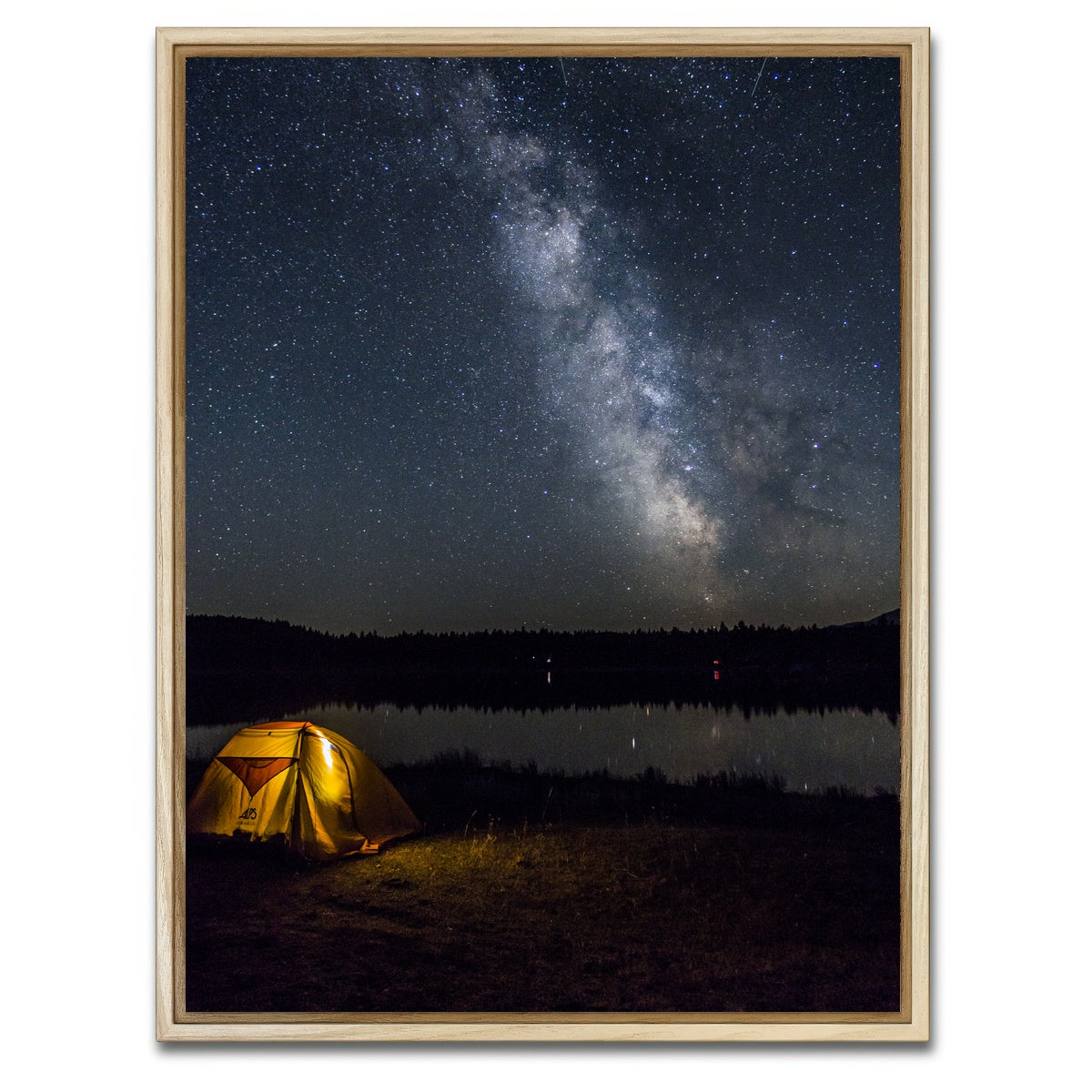 AUTO-MOCKUP WHITE | Horseshoe Lake Milky Way | 1 Piece | Natural Framed Canvas | group=3x4