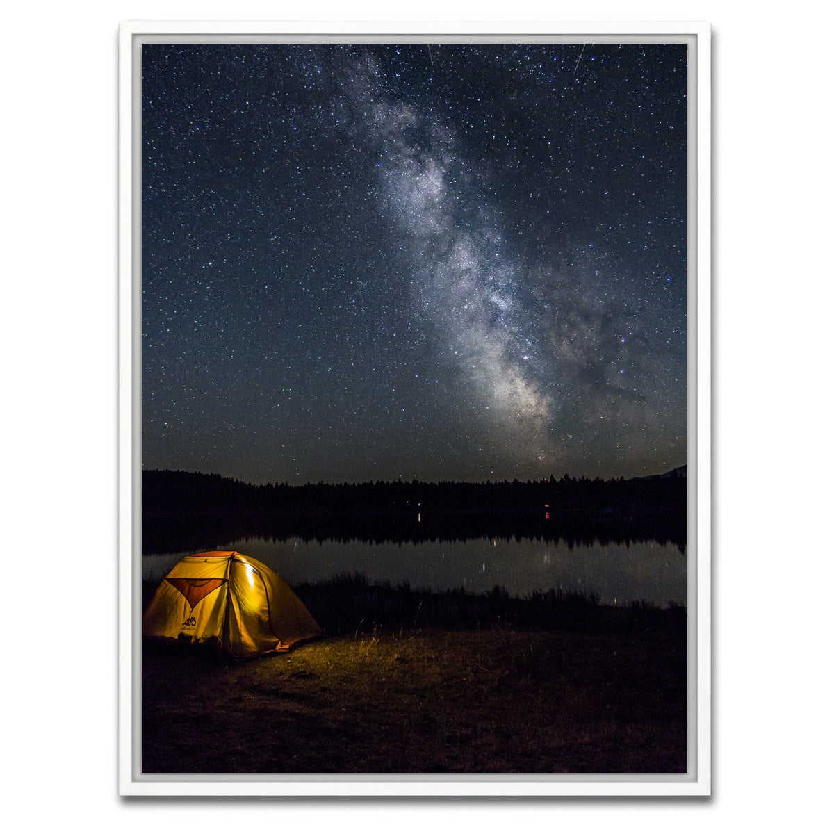 AUTO-MOCKUP WHITE | Horseshoe Lake Milky Way | 1 Piece | White Framed Canvas | group=3x4