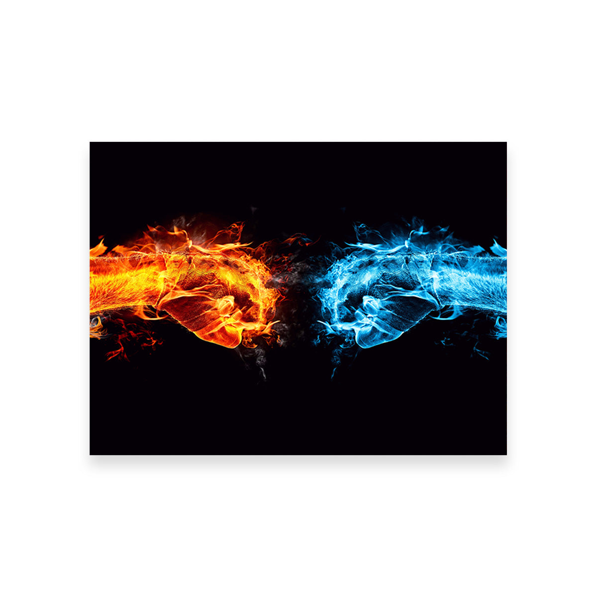 Hot Cold Fist Bump Wall Art