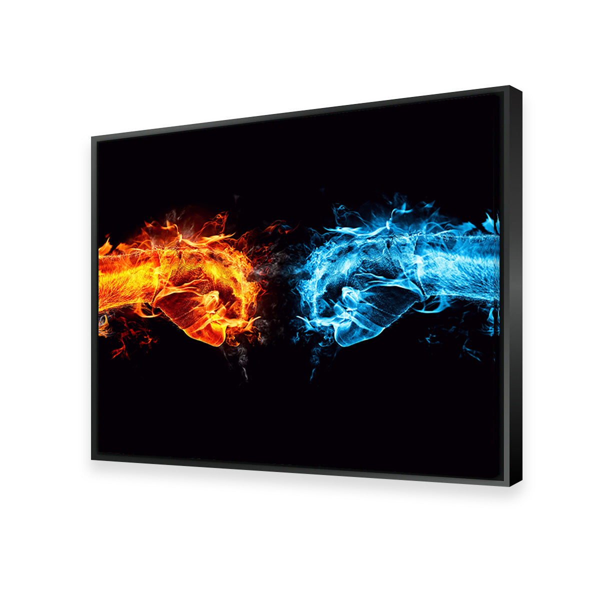 Hot Cold Fist Bump Wall Art