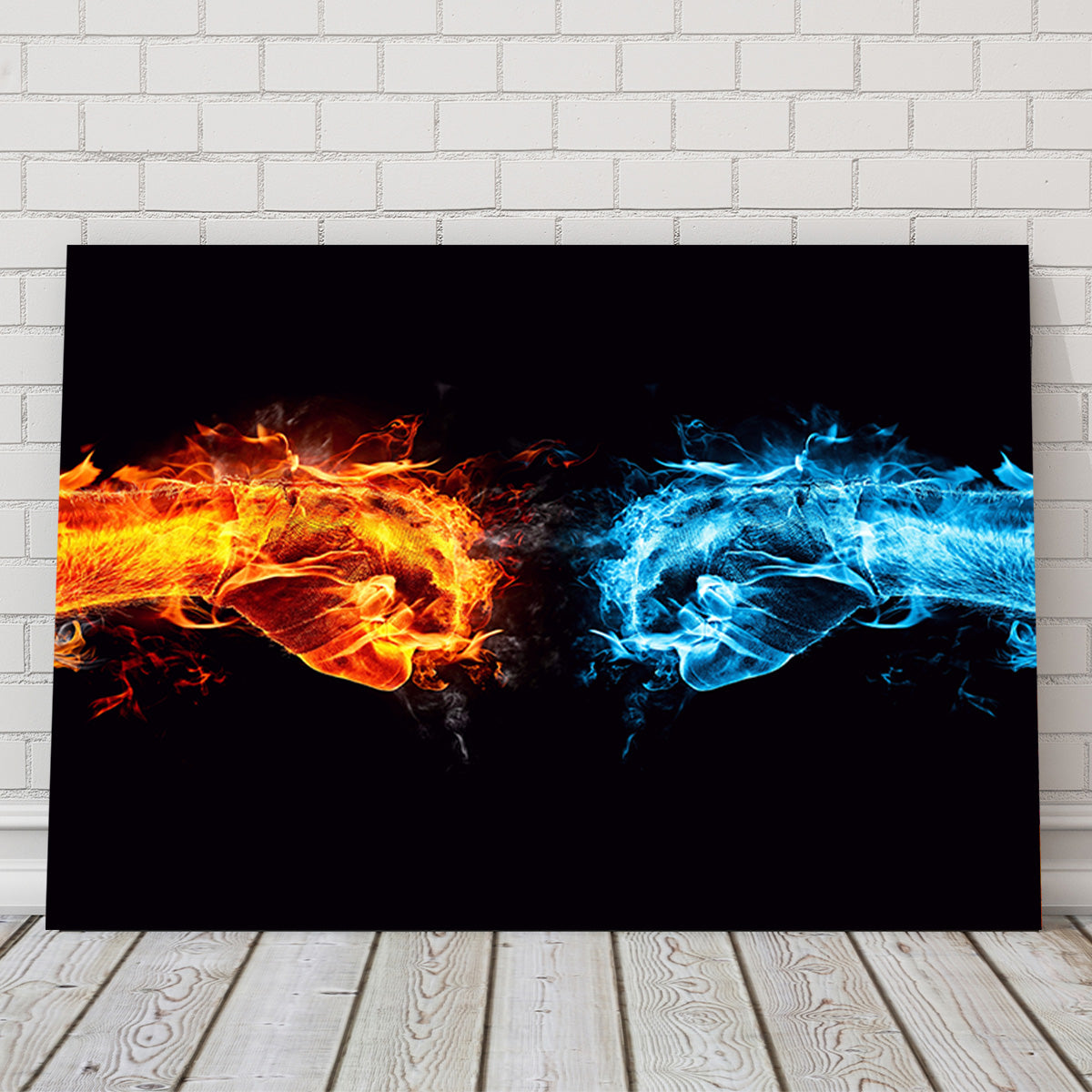Hot Cold Fist Bump Wall Art