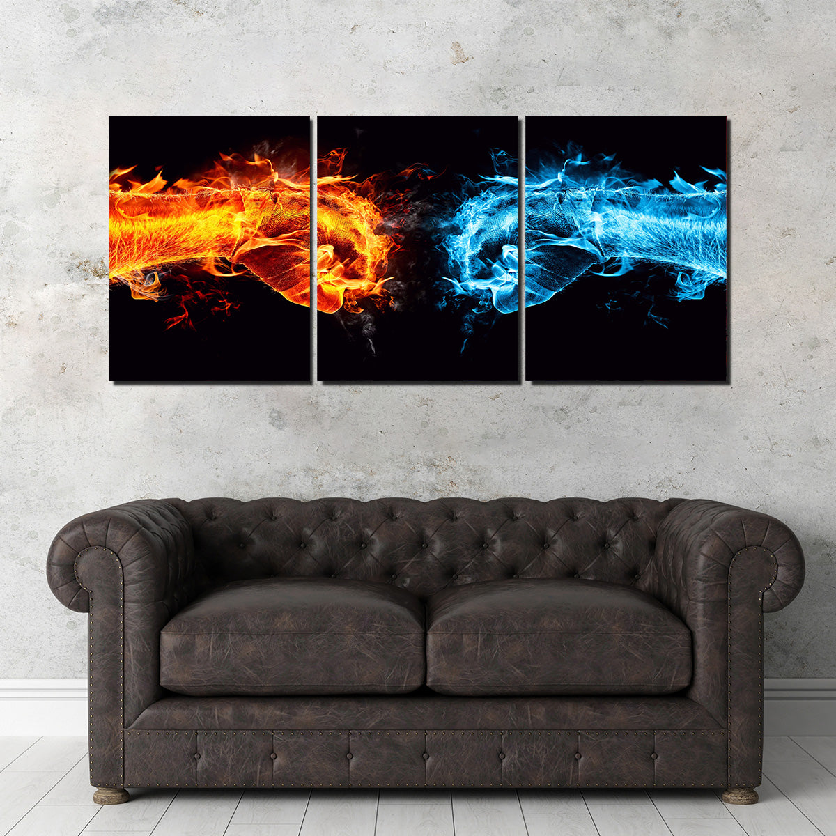 Hot Cold Fist Bump Wall Art