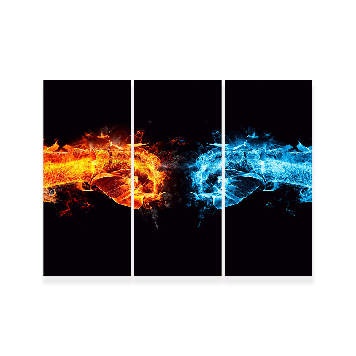 Hot Cold Fist Bump Wall Art